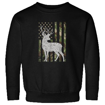Discover Camo USA Flag Deer Elk Sweatshirts