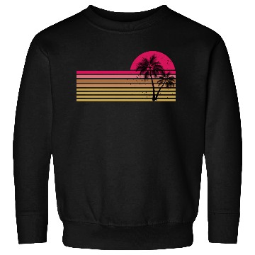 Discover Retro Palm Tree Sun Rise Sweatshirts