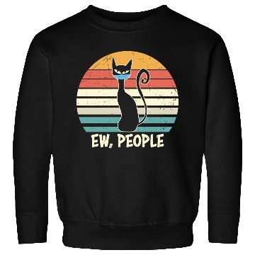 Discover Ew people Black Cat Mask Sweatshirts