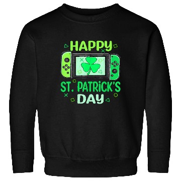 Discover Video Gamer Shamrock Happy St Patricks Day Sweatshirts