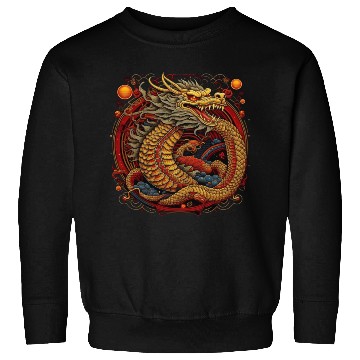 Discover Chinese dragon. Dragon in a circle. Sweatshirts