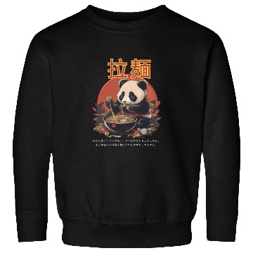 Discover Panda eating Ramen Sweatshirts