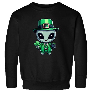 Discover St. Patrick's Day Alien Extraterrestrial Sweatshirts