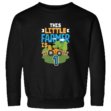 Discover 1st Birthday Tractor 1 Year Birthday Boy Sweatshirts