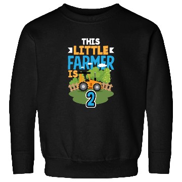 Discover 2nd Birthday Tractor 2 Years Birthday Boy Sweatshirts