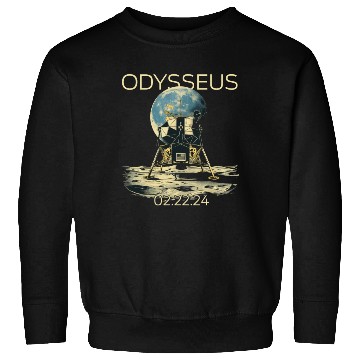 Discover Odysseus Moon Lander Spacecraft Moon Landing Sweatshirts