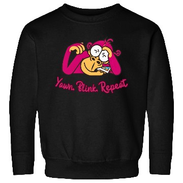 Discover Sleepy Monkey's Mantra: Yawn, Blink, Repeat Sweatshirts