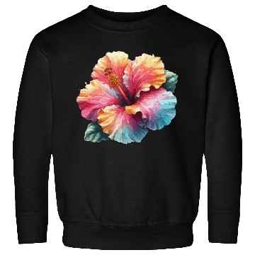 Discover Tropical Hibiscus flower Art illustration Sweatshirts