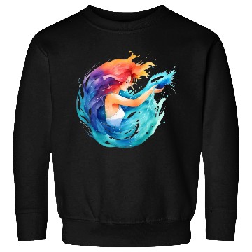 Discover Color splash zodiac: Aquarius Sweatshirts
