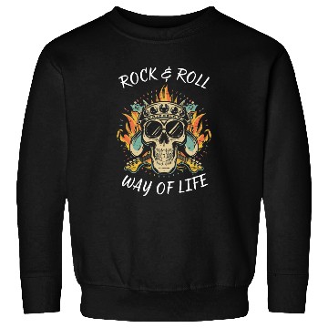 Discover Rock and Roll Skull Sweatshirts