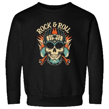 Discover Rock and Roll Skull Sweatshirts