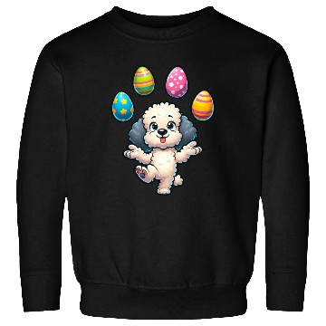Discover Easter Egg Easter Dog Poodle Juggling Juggler Sweatshirts