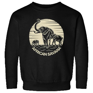 Discover African Savana Elephants Sweatshirts