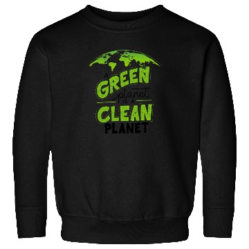 Discover Eco-Friendly Earth Green Clean Design Sweatshirts