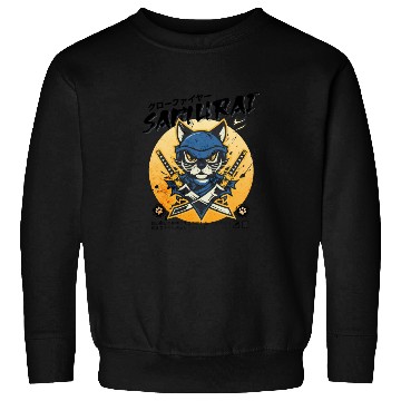 Discover Samurai Cat, Ninja Cat, Cat Assassin, Warrior Cat Sweatshirts