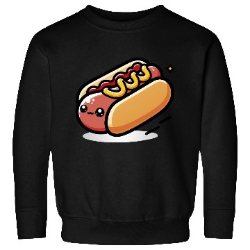 Discover Cute Kawaii Hot dog Sweatshirts