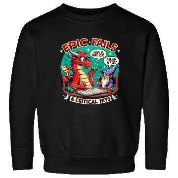Discover Dragon & Wizard Epic Fails D&D Pen & Paper Sweatshirts