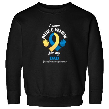 Discover I Wear Blue Yellow Dad Down Syndrome Awareness Sweatshirts