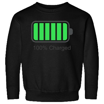 Discover 100% charged and 2% Battery low couple Sweatshirts