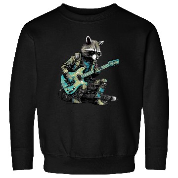 Discover Raccoon with a Guitar Sweatshirts