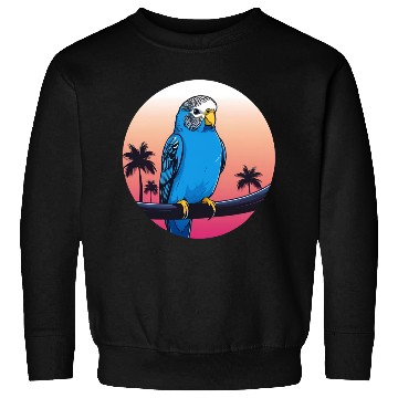 Discover Synthwave Blue Budgie 2 Sweatshirts