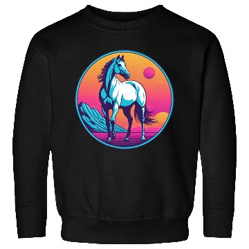 Discover Synthwave Horse 3 Sweatshirts