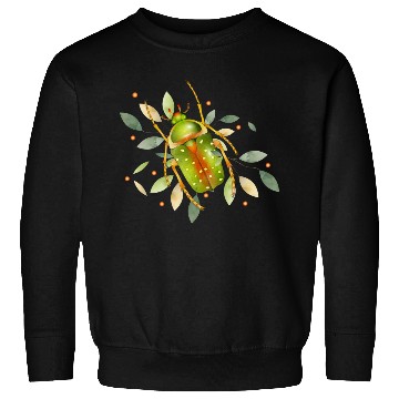 Discover Stephanorrhina guttata - green insect with leaves Sweatshirts