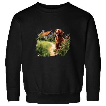 Discover Irish Setter Emerald Dog Cottagecore Adventure Sweatshirts