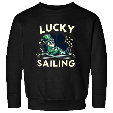 Discover Lucky Sailing Funny St Patrick's Clover Cruises Sweatshirts