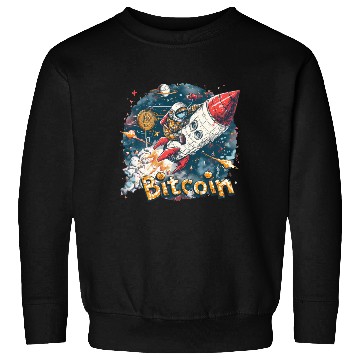 Discover Pi day 3.14 Crypto Bitcoin Rocket Astronaut To Sweatshirts