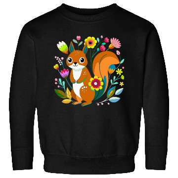 Discover A sweet squirrel in the flowers Sweatshirts
