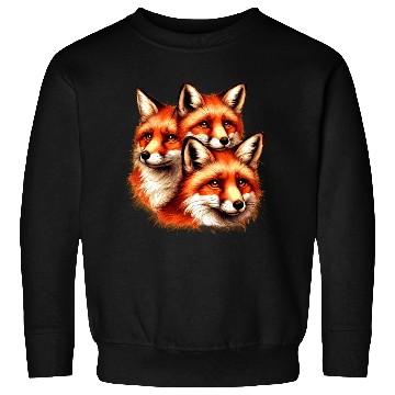 Discover Three Red Fox Faces Sweatshirts