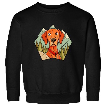 Discover Alert Vizsla on Hike Sweatshirts