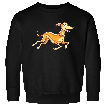 Discover Graceful Running Whippet Artwork Sweatshirts