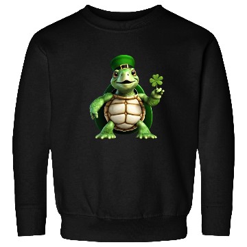 Discover Green turtle celebrating St. Patrick's Day. Sweatshirts