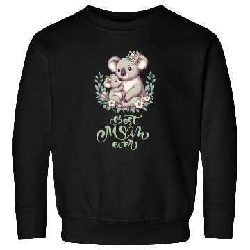 Discover Best Mom Ever Koala Embrace Floral Wreath Sweatshirts