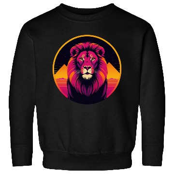 Discover Synthwave Lion Sweatshirts