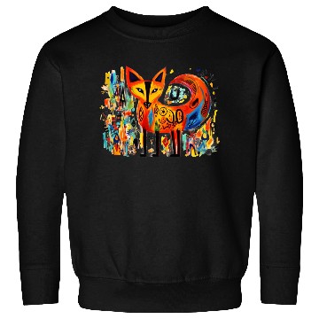 Discover Abstract Fox pop art Sweatshirts