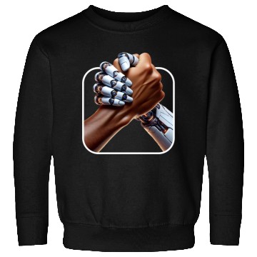 Discover Embracing the Human-Robot Alliance Sweatshirts
