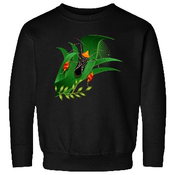 Discover Anisoscelis alipes leaf-footed bug and green leave Sweatshirts