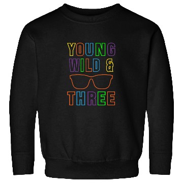 Discover Young Wild & Three Kids 3rd Birthday Boy Sweatshirts