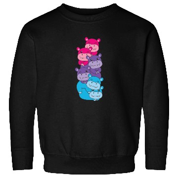 Discover Androgynous Flag Pride Lgbtq Cute Hippo Sweatshirts