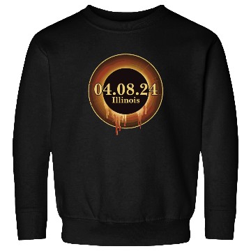 Discover Total Solar Eclipse Path of Totality Illinois Sweatshirts