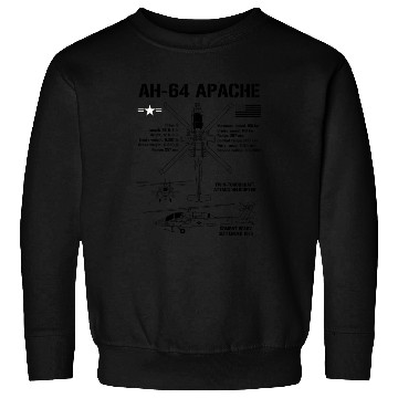 Discover AH-64 Apache Attack Helicopter Specs Military AH64 Sweatshirts