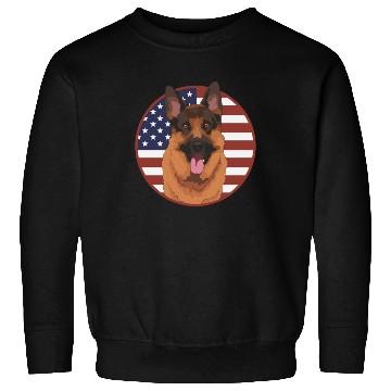 Discover German Shepherd US Flag Dog Owner Sweatshirts