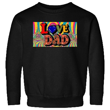 Discover Love Dad Sticker Sweatshirts