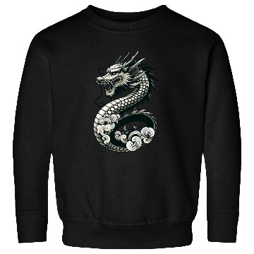 Discover Moonlit Serenity of the Silver Dragon Sweatshirts