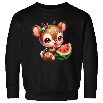 Discover Deer Eating Watermelon Sweatshirts