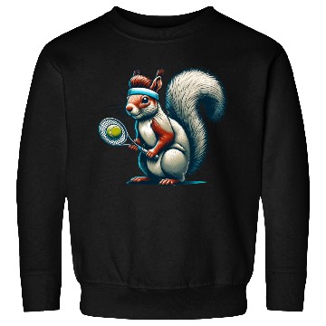 Discover Tennis Player Squirrel Animal Lover Design Sweatshirts