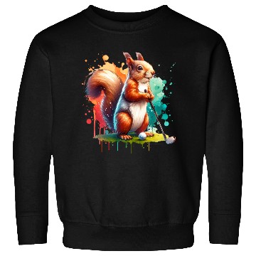 Discover Golf Player Squirrel Animal Lover Design Sweatshirts